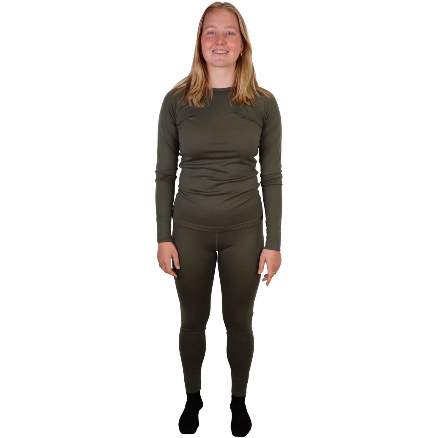 Helios Merino One, damska koszulka termoaktywna, zielona