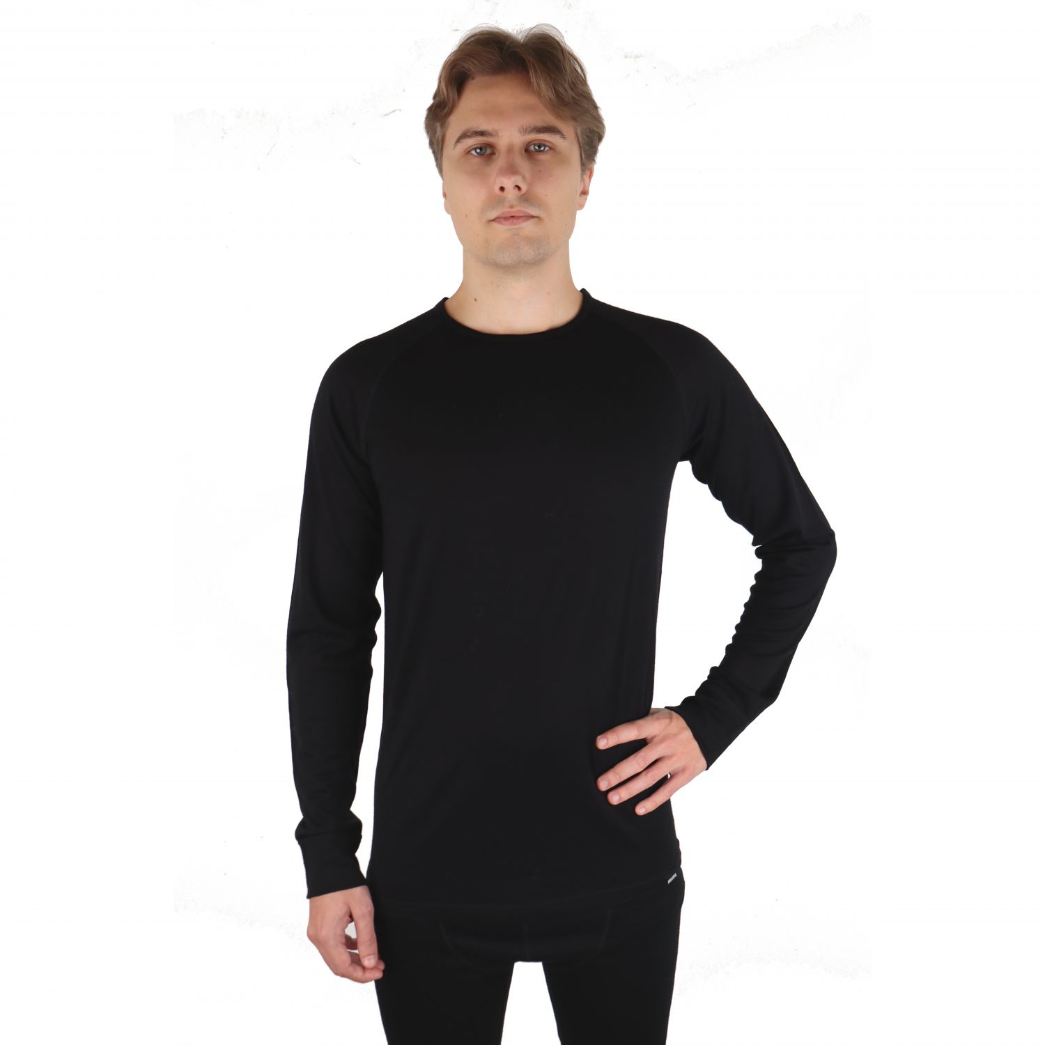 Helios Merino One, maillot thermique, hommes, noir