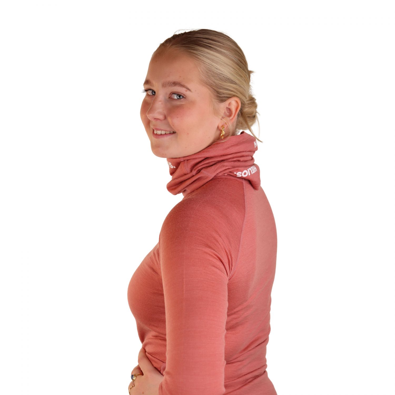 Helios Merino One, neck warmer, dusty rose