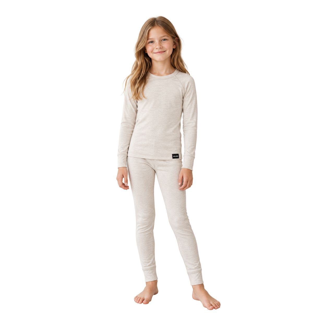 Helios Merino One, ski base layer, junior, beige