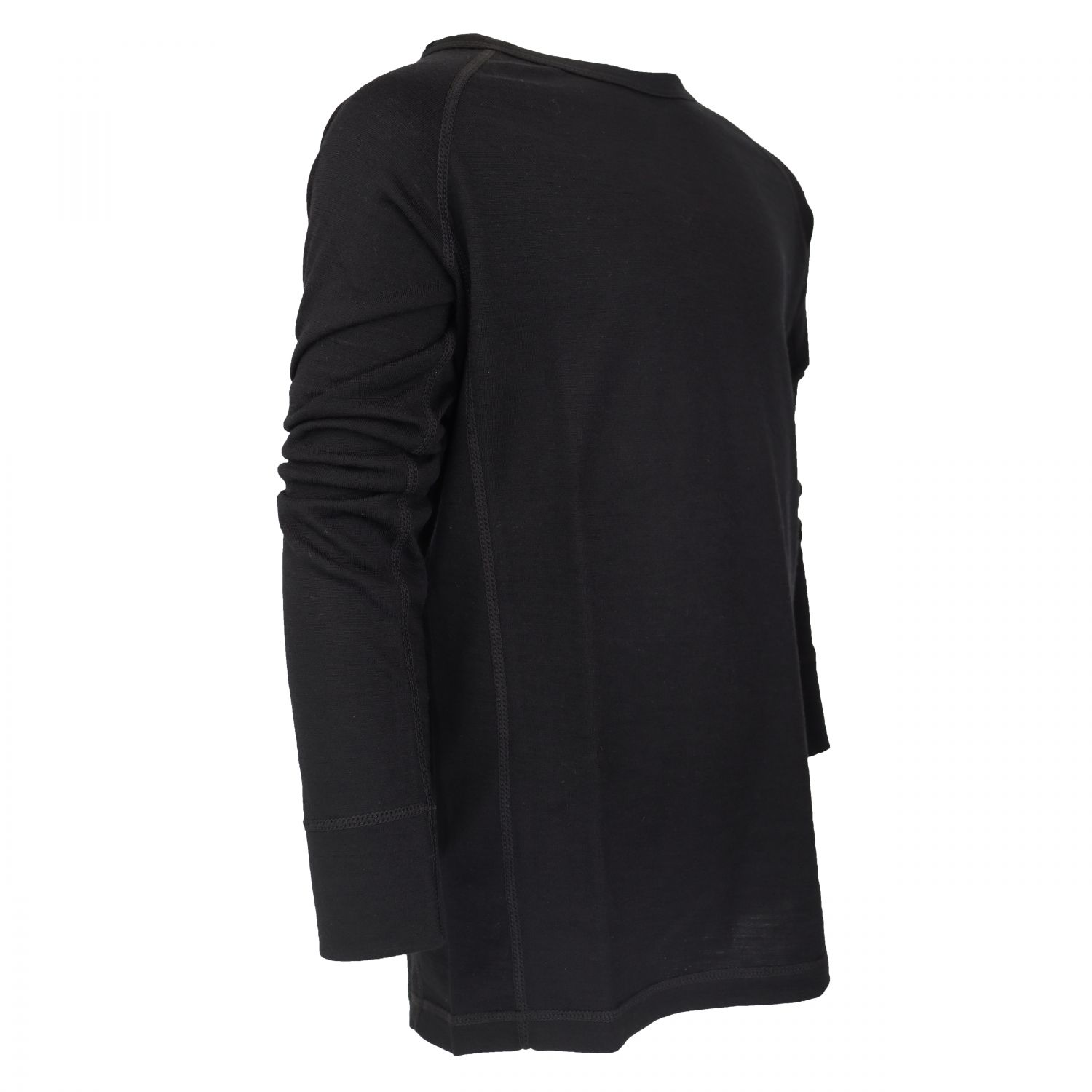 Helios Merino One, thermoshirt, junior, zwart