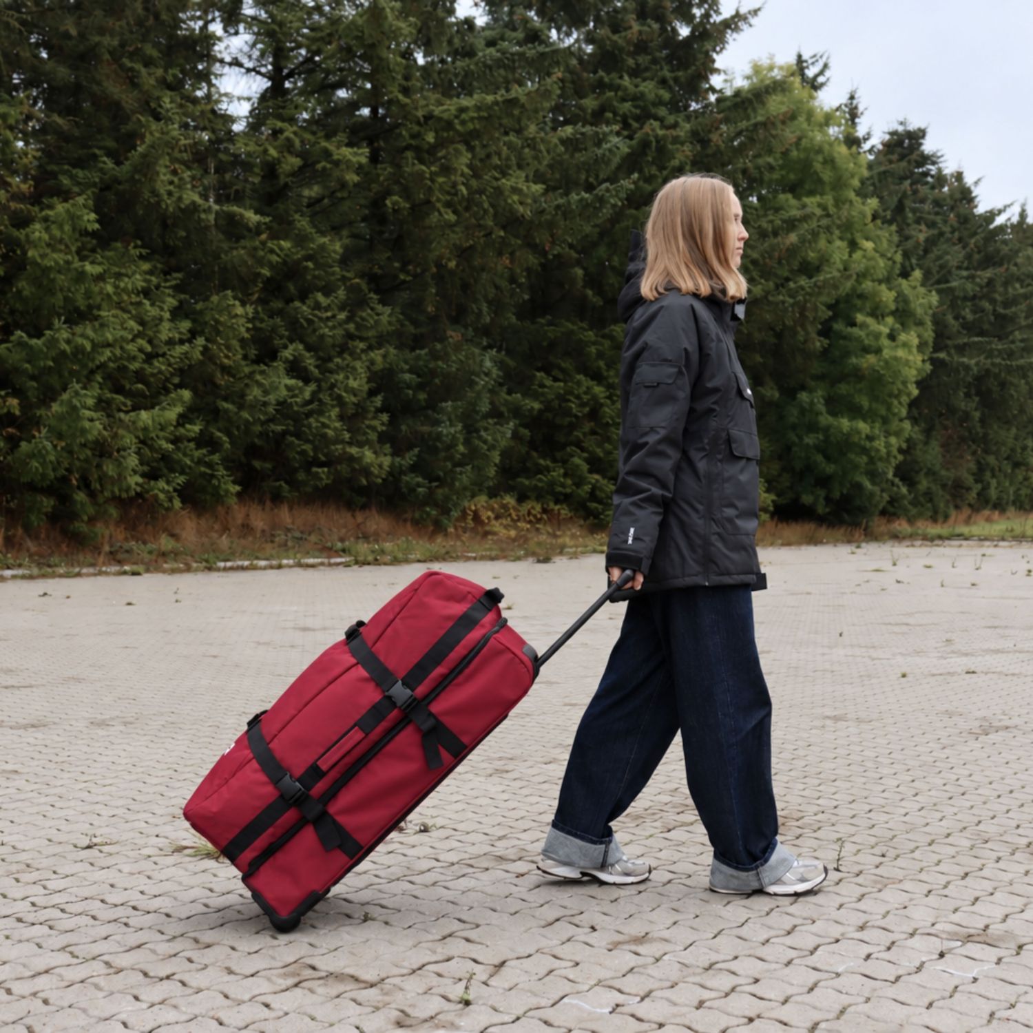 Helios The Grand Roller Bag, 85L, Wine Red
