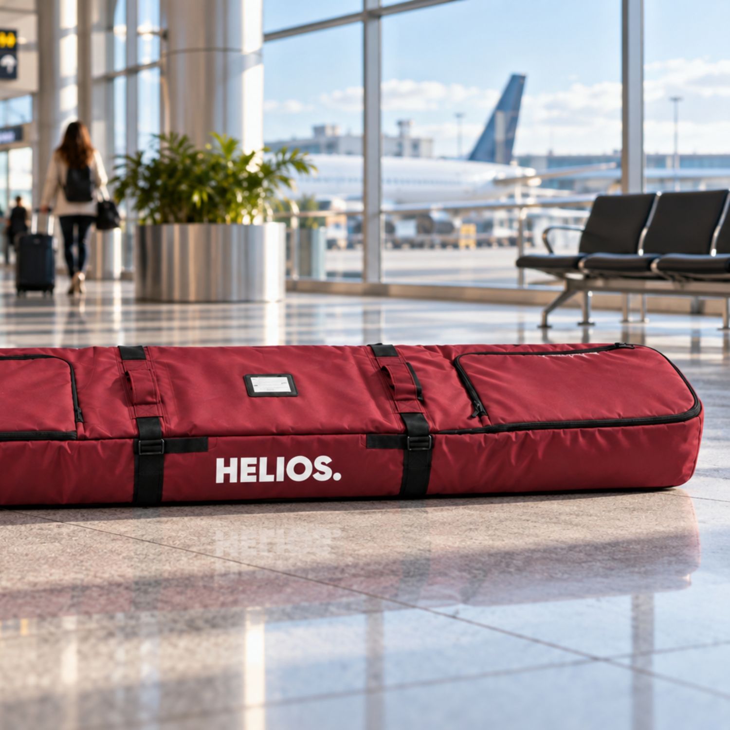 Helios The Grand Snow Roller Bag, 200cm, Röd