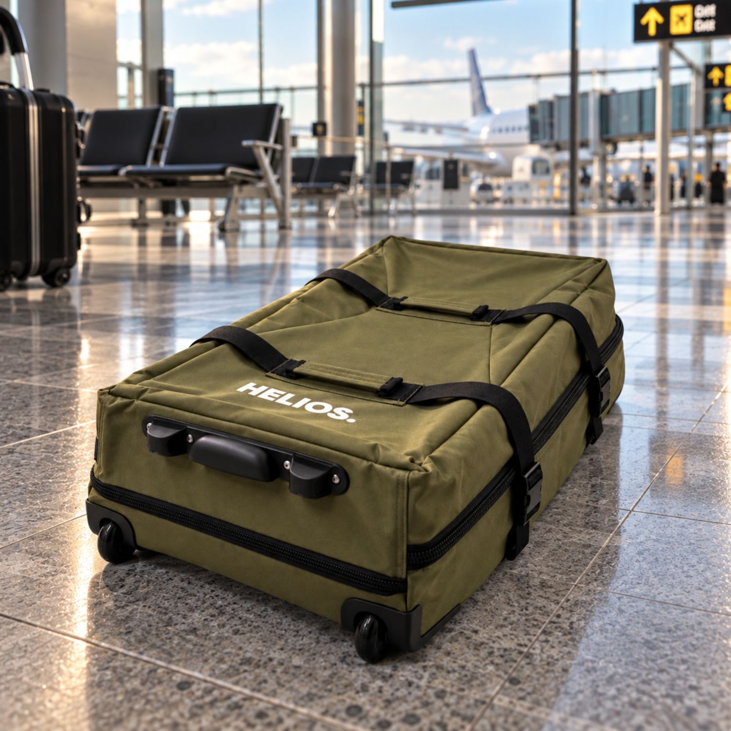 Helios The Grand valigia a rotelle, 85L, verde