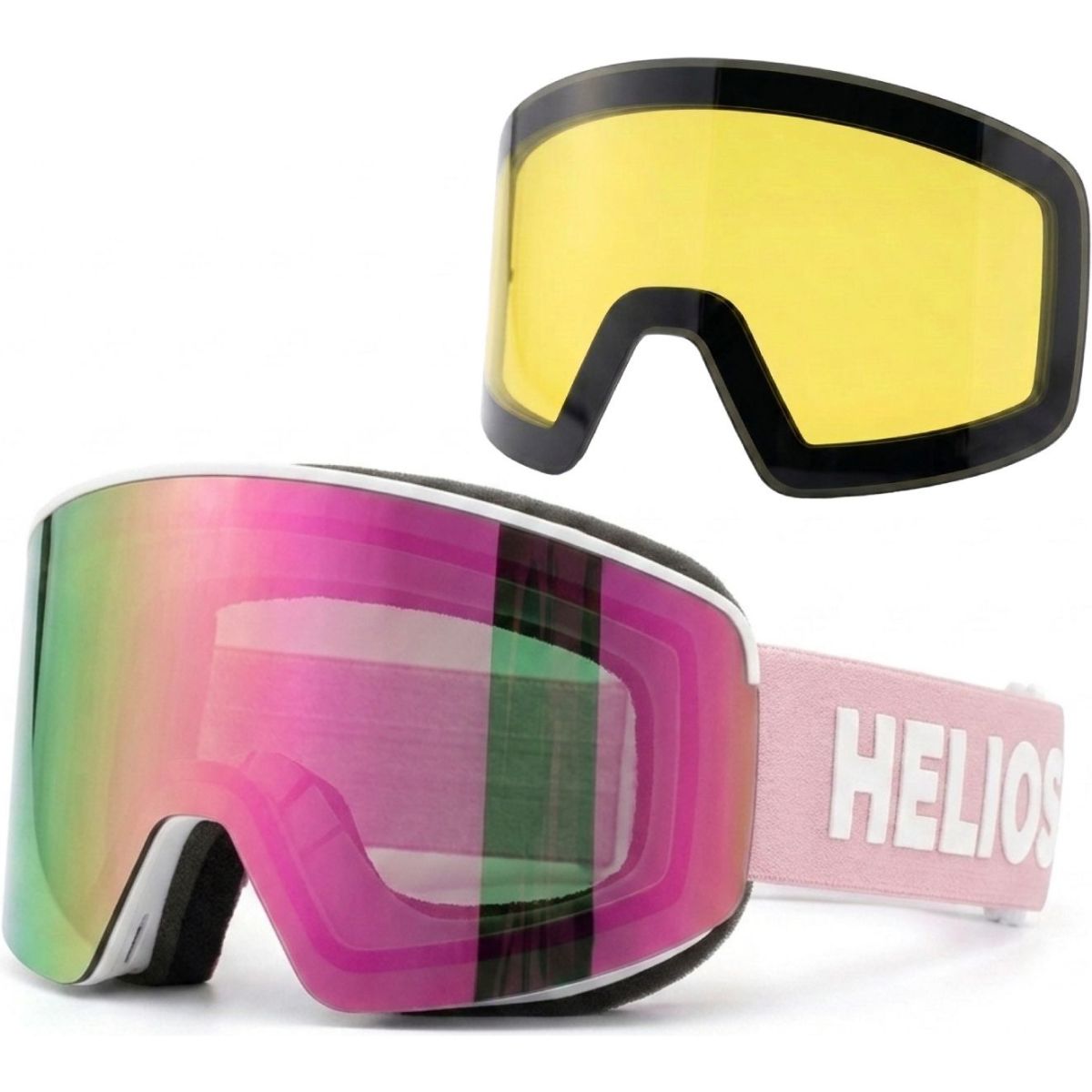 Helios View Magnet, ski goggles, white/pink