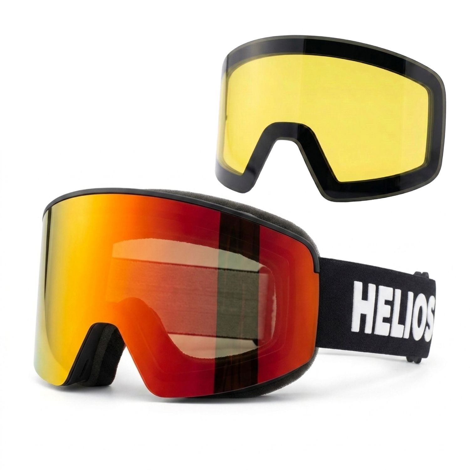 Helios View Magnet, skibriller, sort/rød