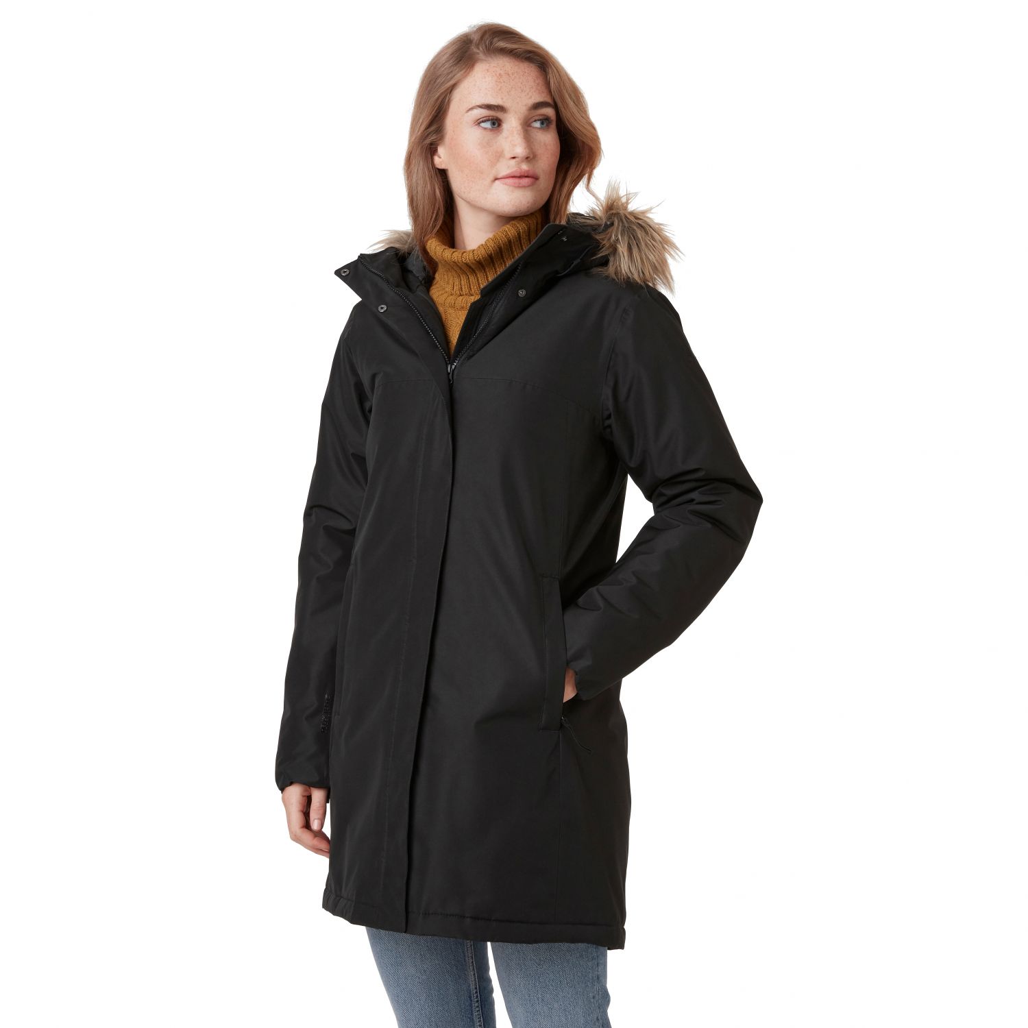 Helly Hansen Aden Parka de invierno, Mujer, Negro