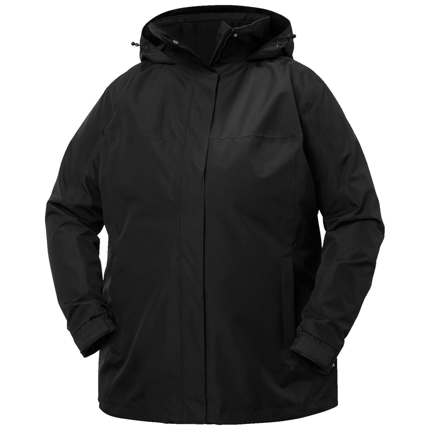 Helly Hansen Aden Plus, rain jacket, women, plus size, black