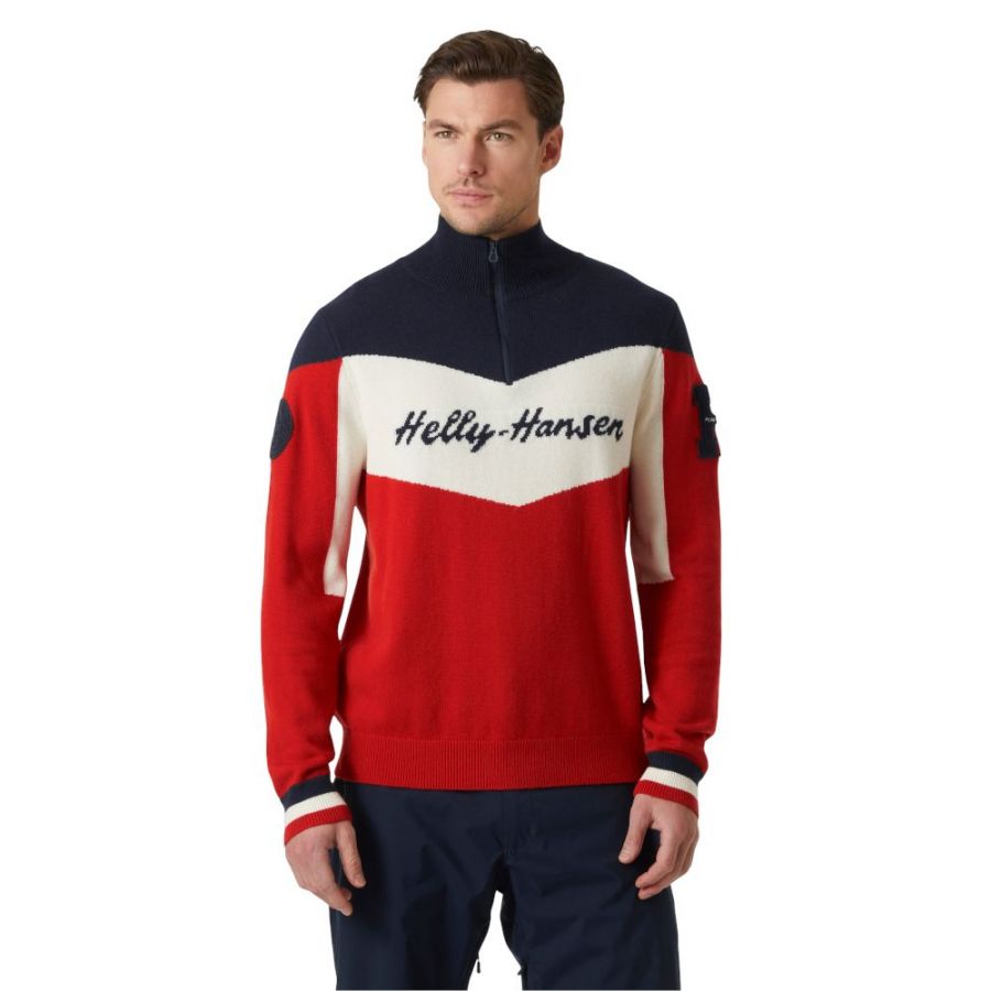 Helly Hansen Apres, pull, homme, rouge