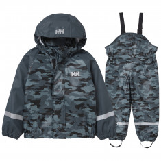 Helly Hansen Bergen AOP PU, rain set, kids, trooper camo