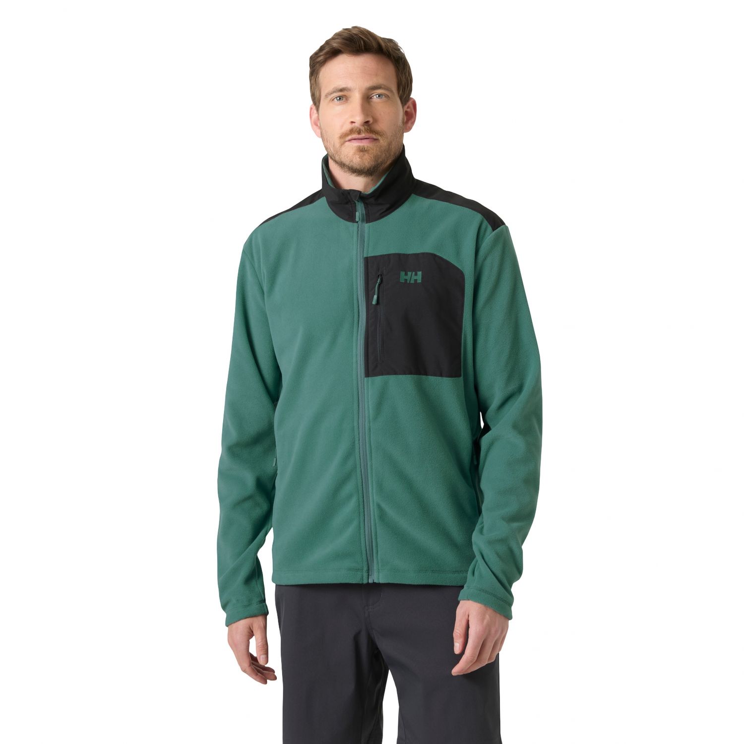 Helly Hansen Daybreaker Block, fleecová bunda, pánska, zelená