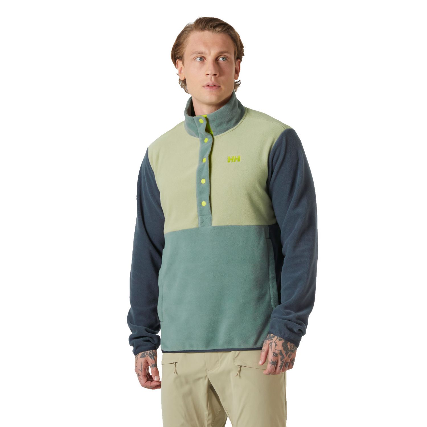 Helly Hansen Daybreaker Snap Pullover, Herr, Grön