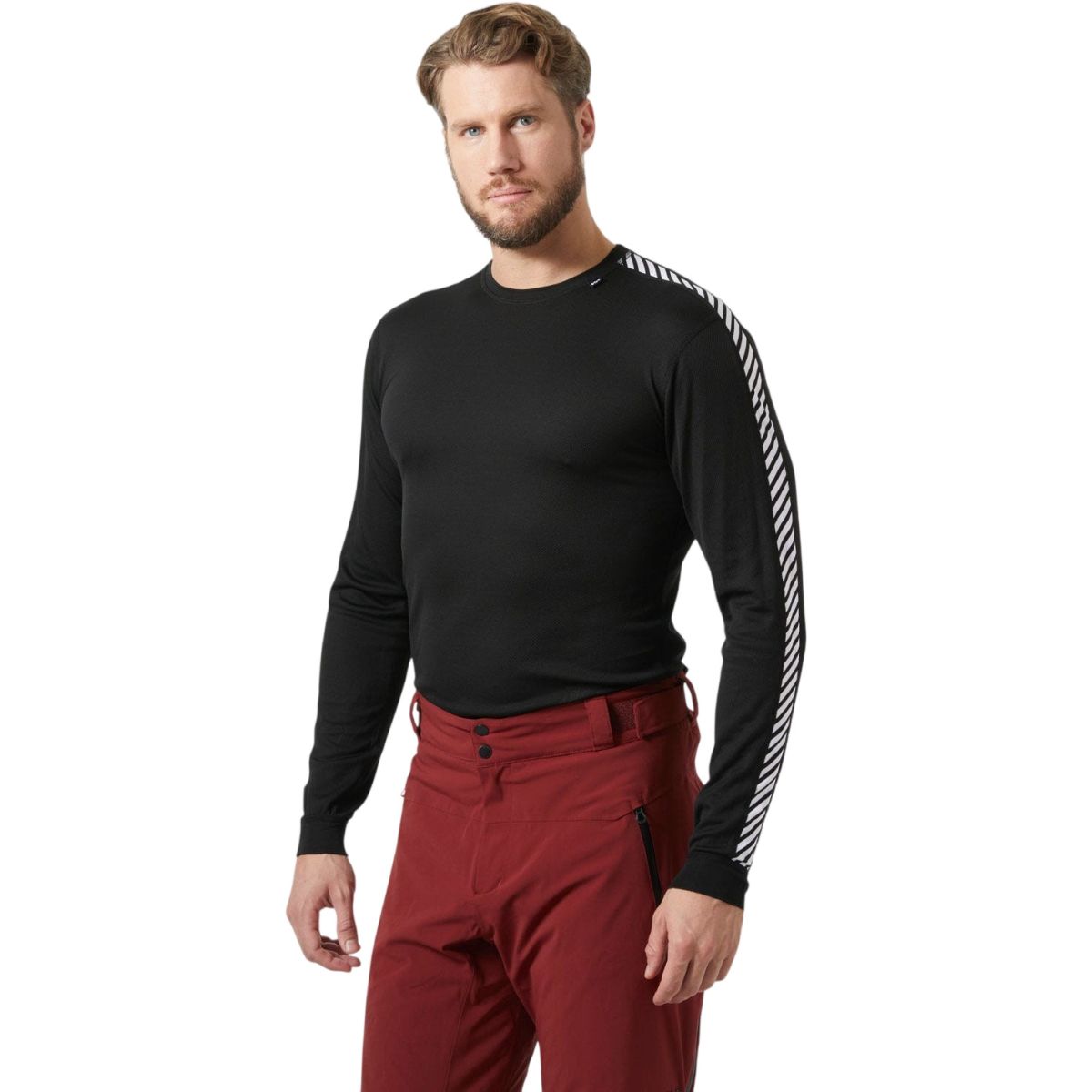 Helly Hansen Dry Stripe Crew, bărbați, negru