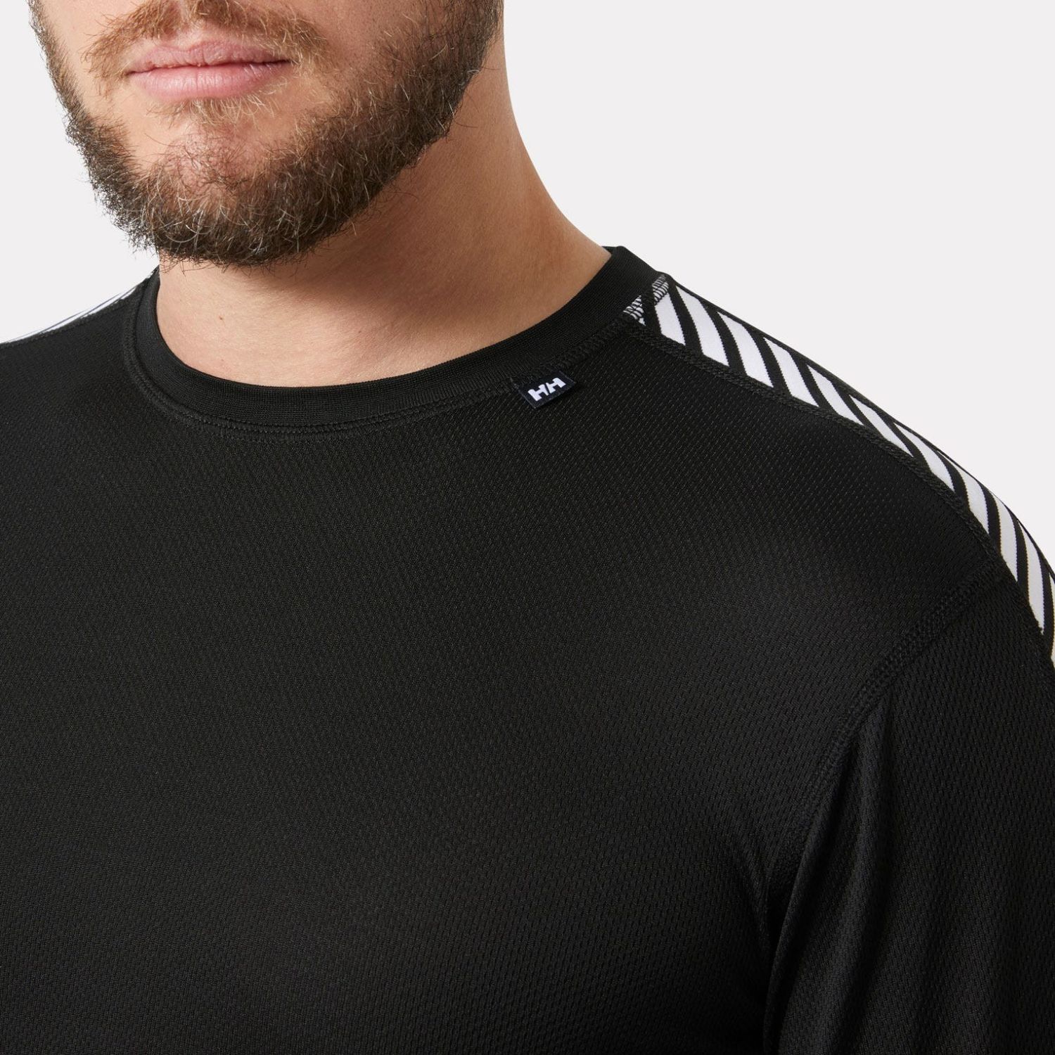 Helly Hansen Dry Stripe Crew, herre, sort