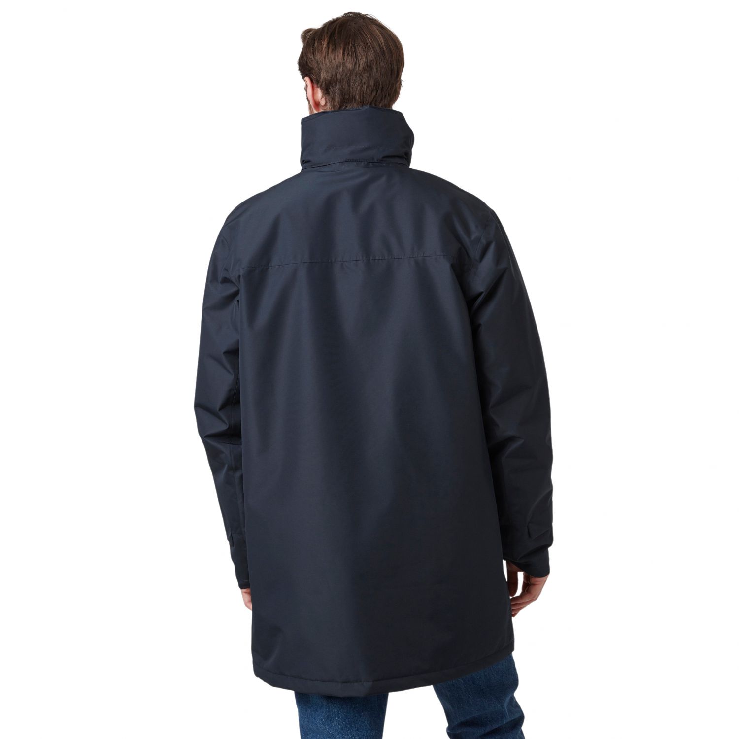 Helly Hansen Dubliner, giacca da pioggia isolata lunga, uomo, navy