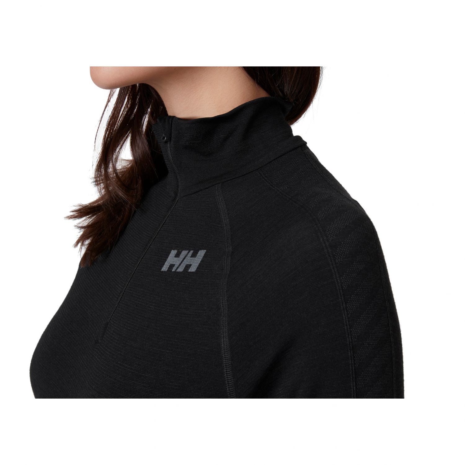Helly Hansen H1 Pro Lifa Seamless 1/2 zip, nainen, musta
