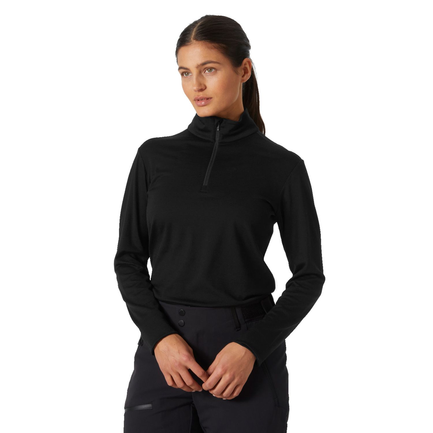 Helly Hansen HH Merino 1/2 Zip, dámske, čierna