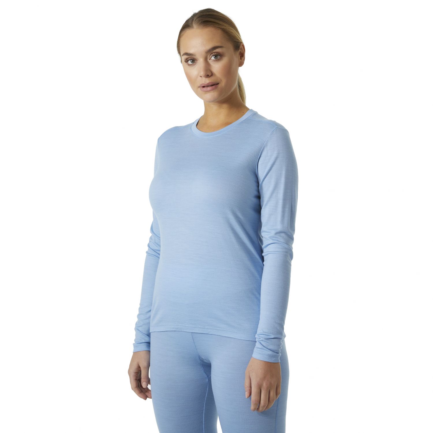 Helly Hansen HH Merino Crew, mujer, azul claro