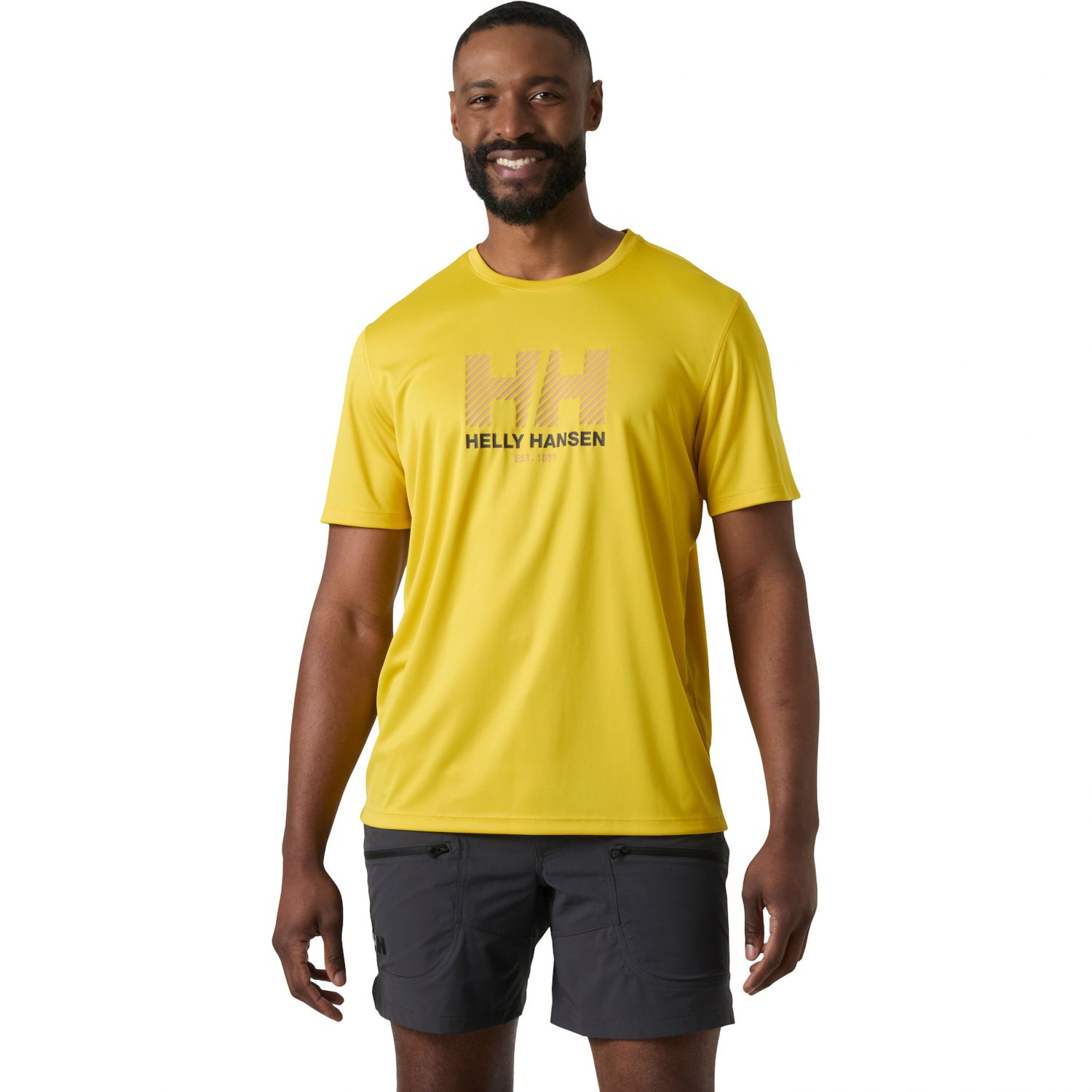 Helly Hansen HH Tech Graphic T-Shirt 2.0, Herre, Gold Rush