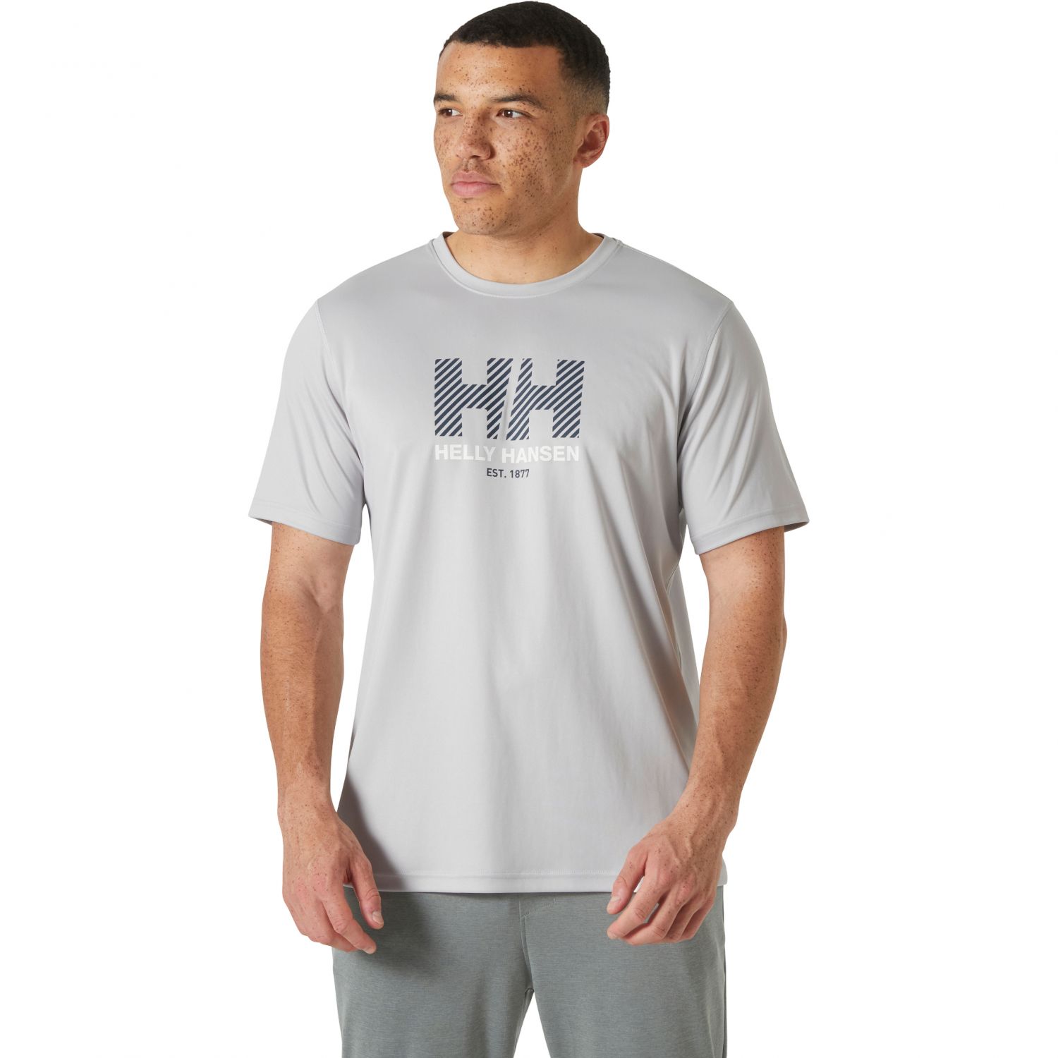Helly Hansen HH Tech Graphic T-Shirt 2.0, pánske, svetlo šedá