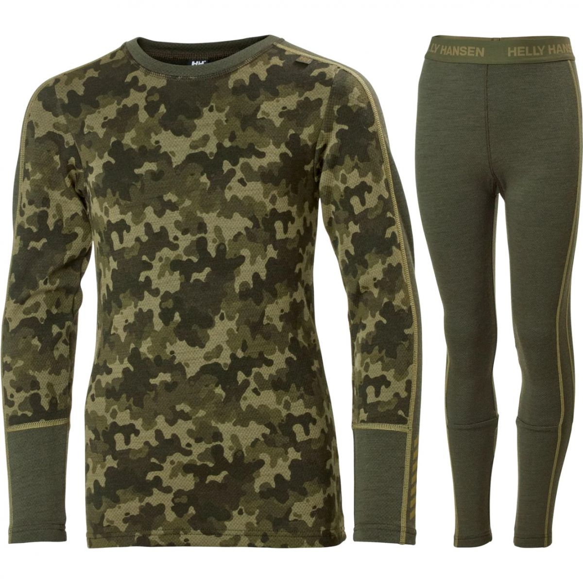Helly Hansen JR Graphic Lifa Merino, set, junior, utility green