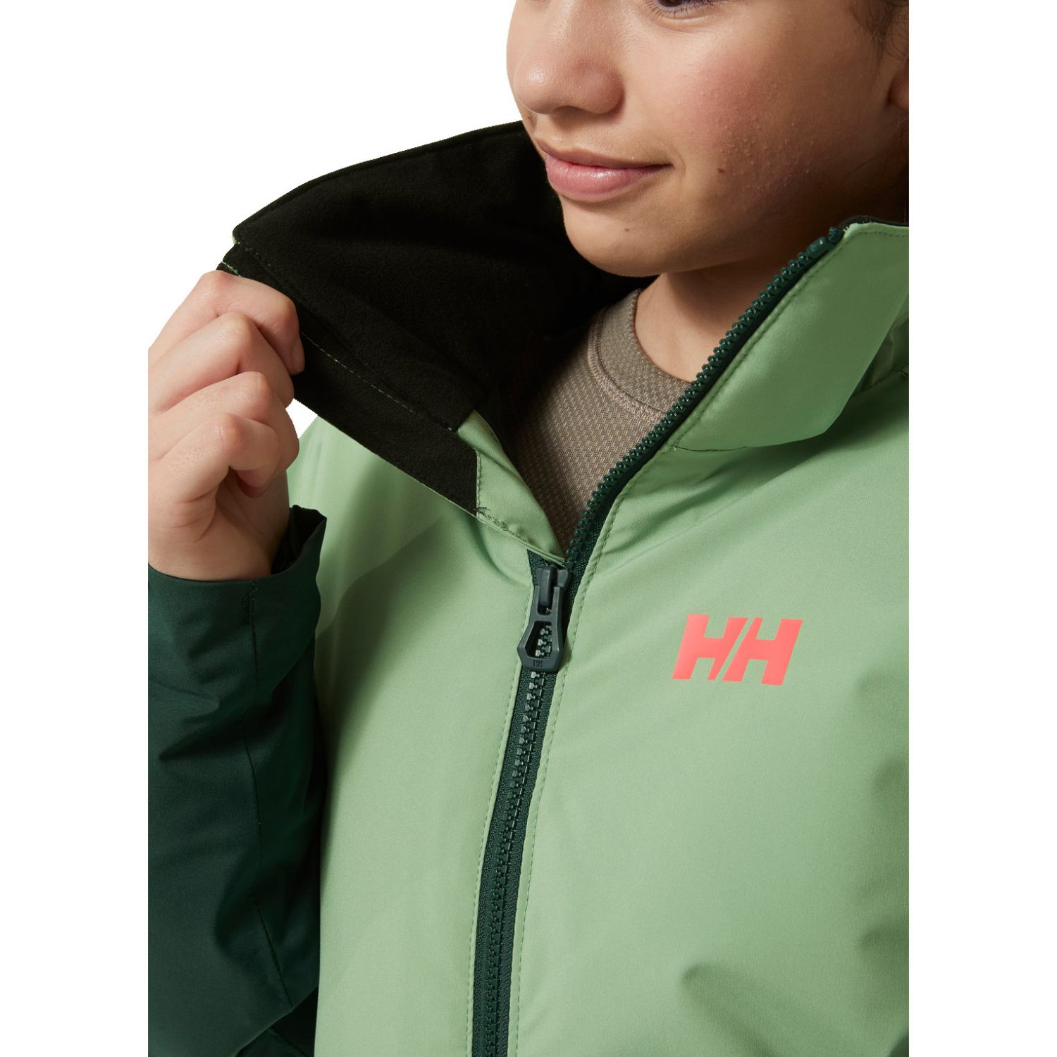 Helly Hansen JR Jewel, kurtka narciarska, juniorska, jasnozielona