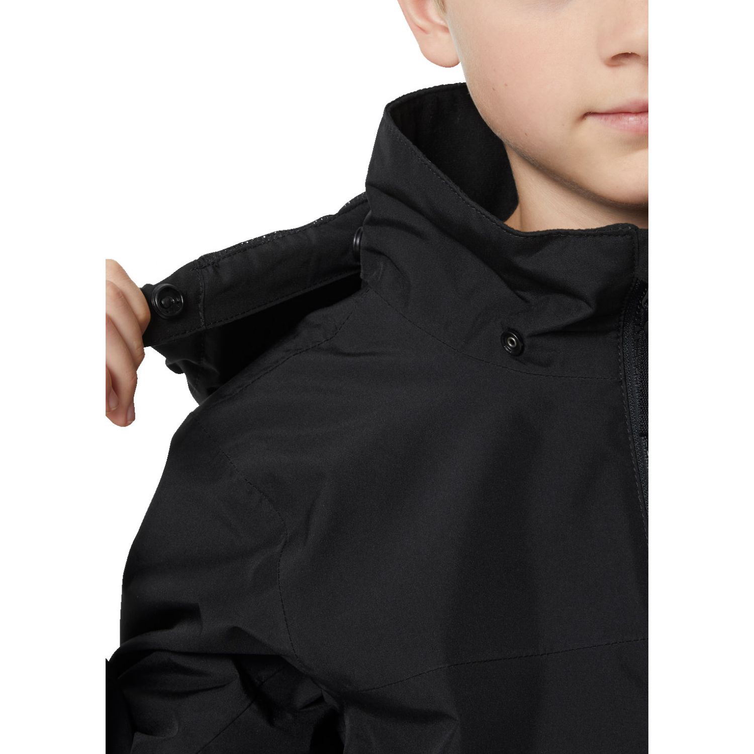 Helly Hansen JR Juell, detská bunda do dažďa, čierna