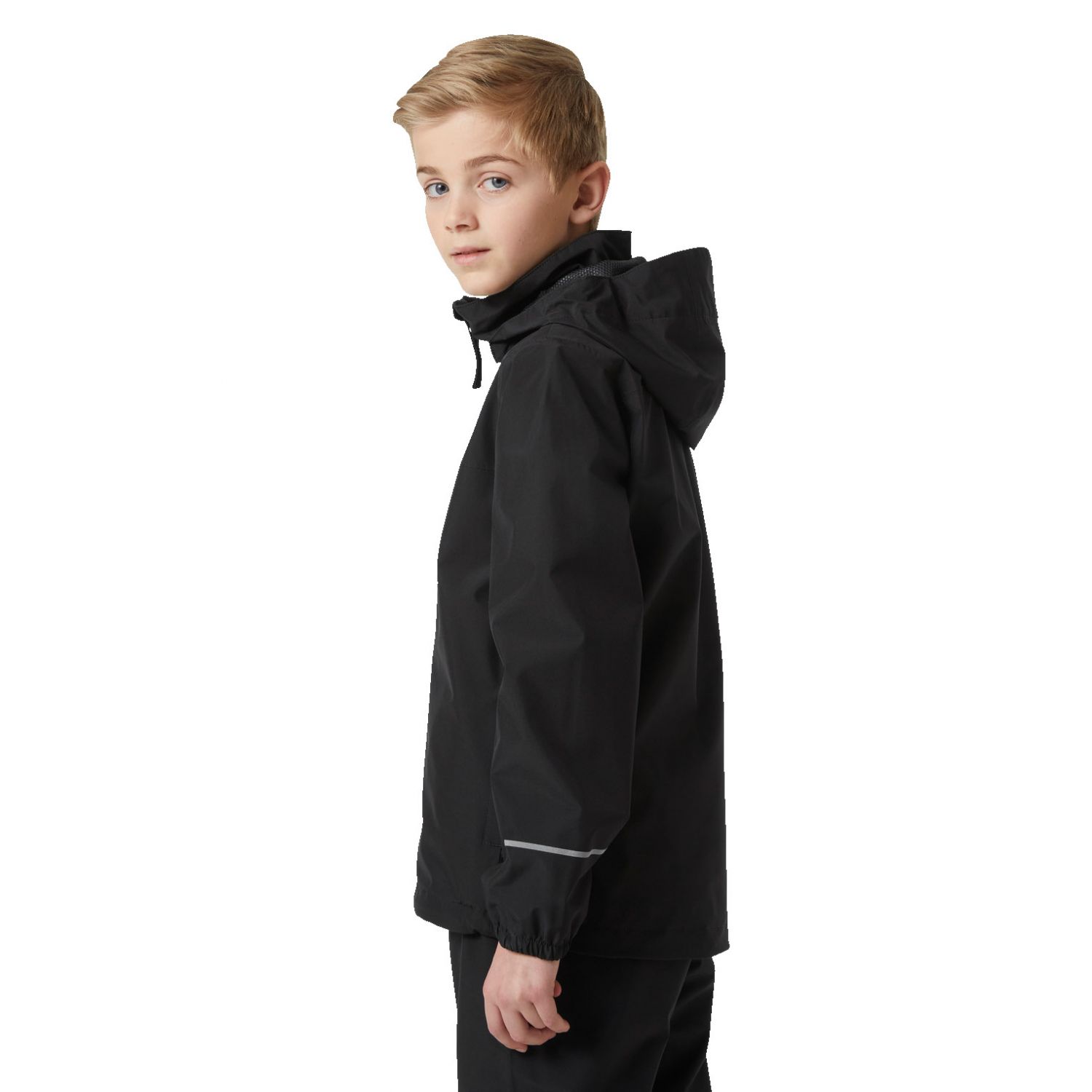 Helly Hansen JR Juell, detská bunda do dažďa, čierna