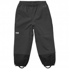 Helly Hansen K Shelter, pantaloni da pioggia, bambini, nero