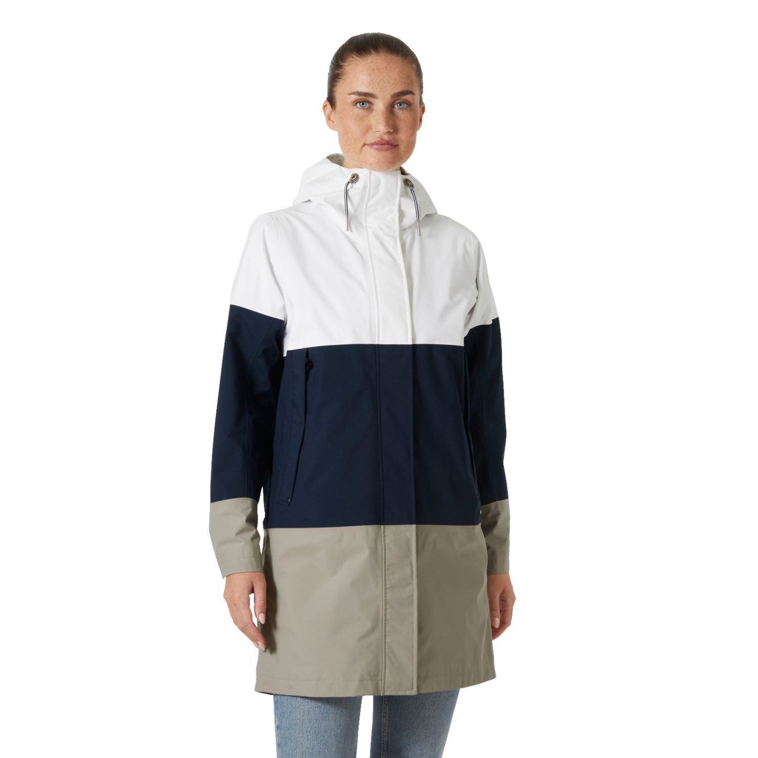 Helly Hansen Koster, pelerină de ploaie, femei, alb
