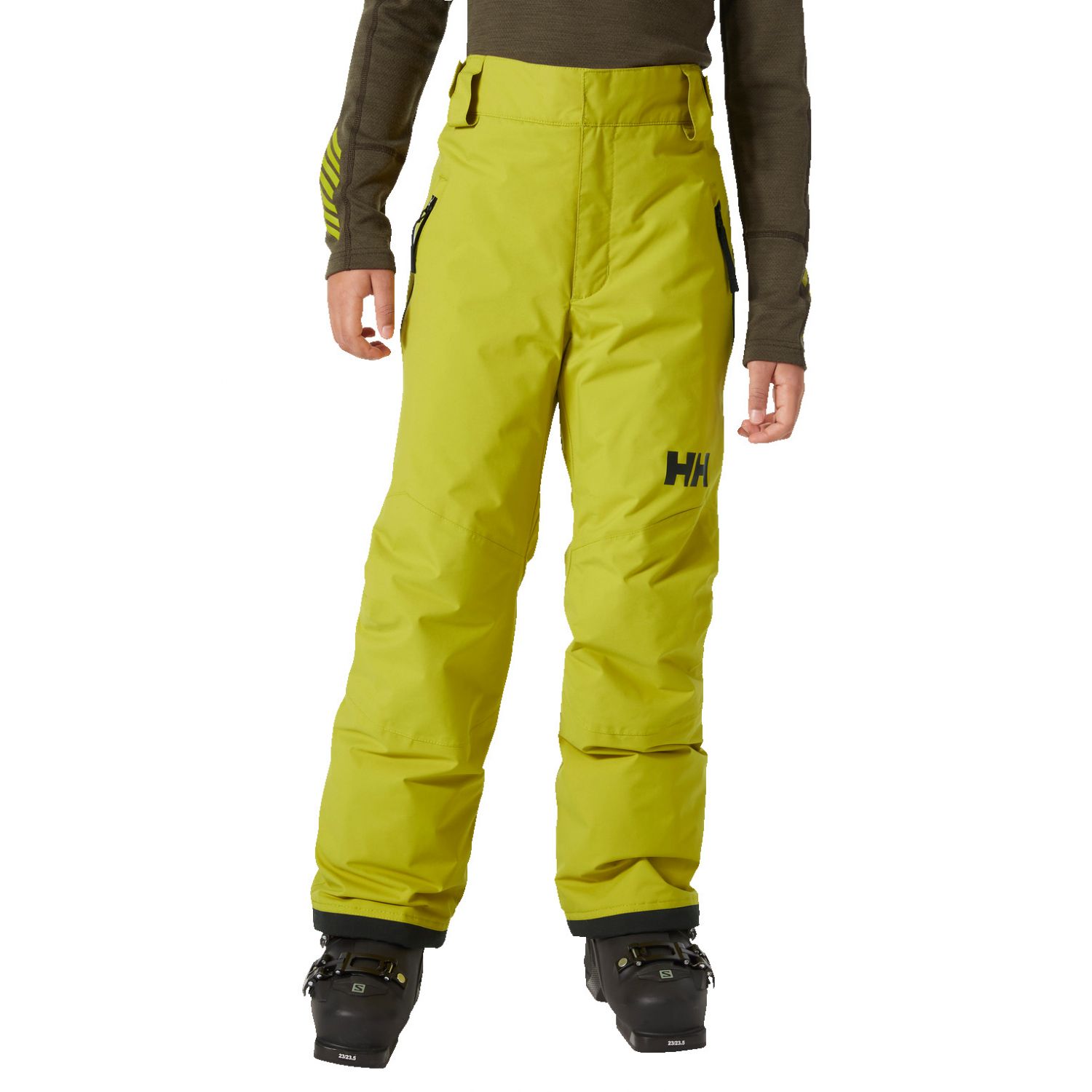 Helly Hansen Legendary, pantaloni da sci, junior, giallo-verde