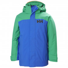 Helly Hansen Level, manteau de ski, junior, bleu/vert