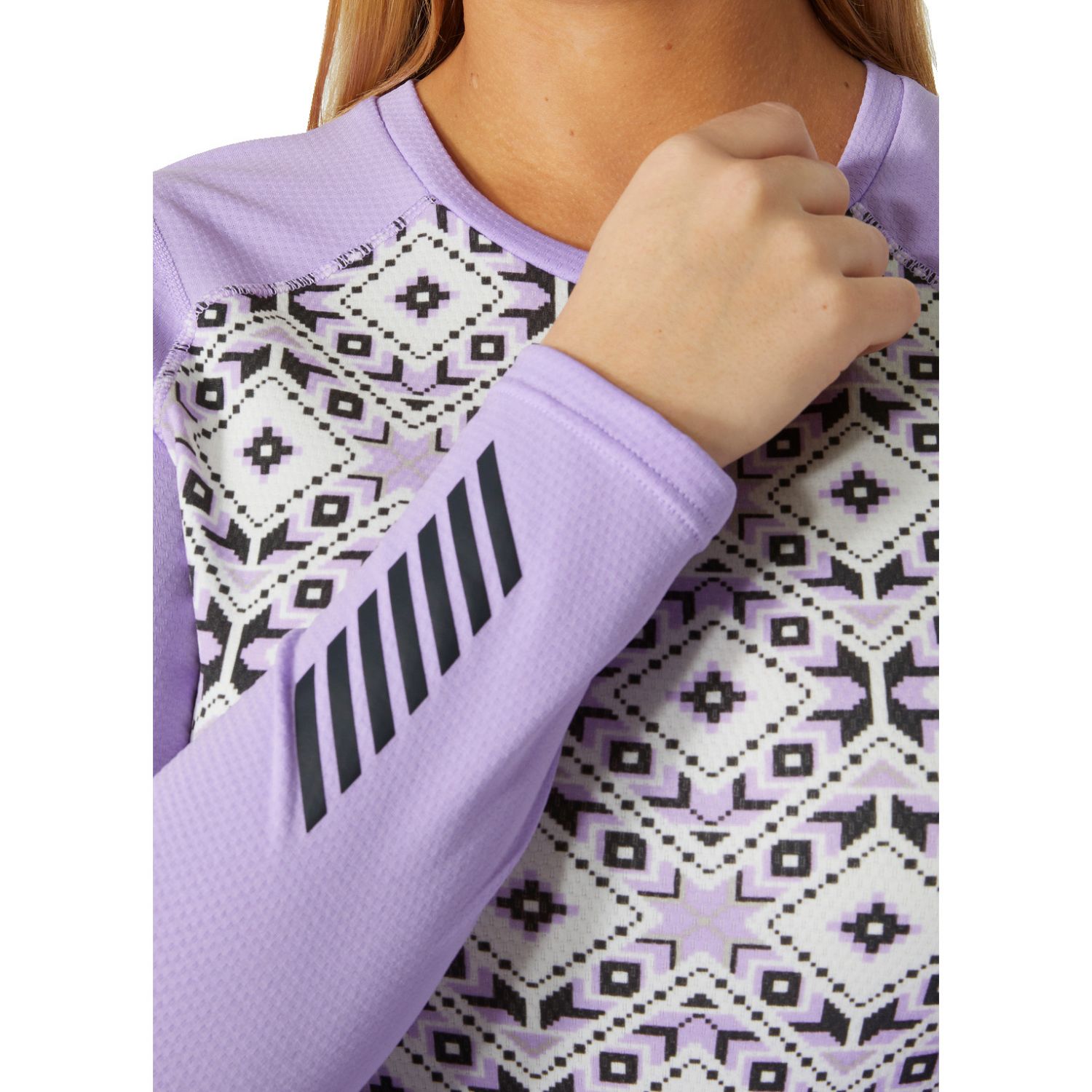 Helly Hansen Lifa Active Graphic Crew, mulher, roxo