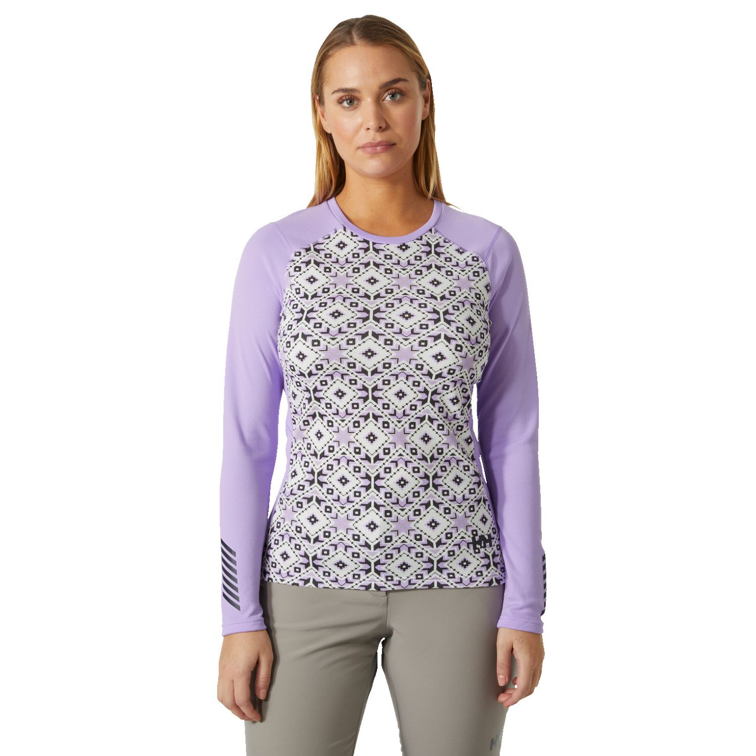 Helly Hansen Lifa Active Graphic Crew, mulher, roxo