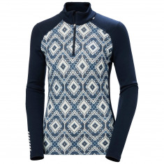 Helly Hansen Lifa Merino Merino Midweight Graphic 1/2 Zip, donna, blu