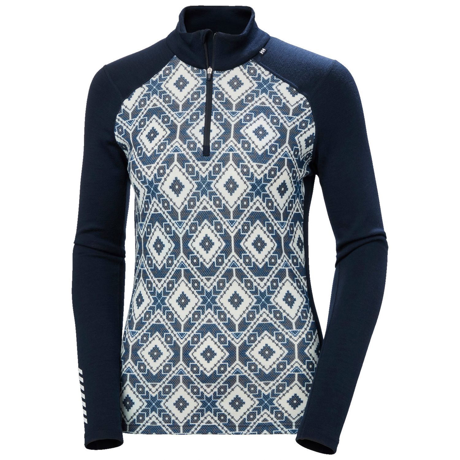 Helly Hansen Lifa Merino Merino Midweight Graphic 1/2 Zip, femei, bleumarin
