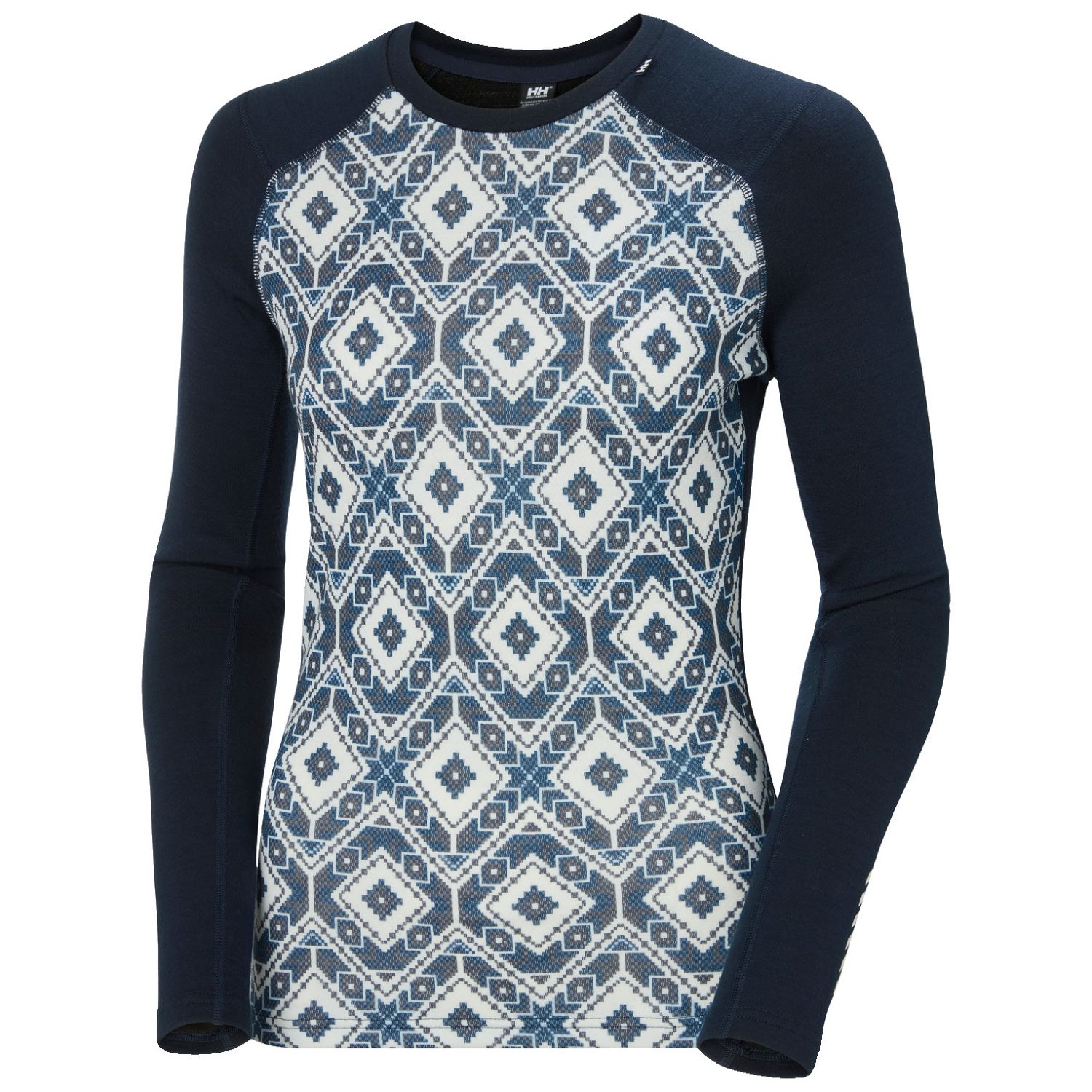 Helly Hansen Lifa Merino Merino Midweight Graphic Crew, női, navy