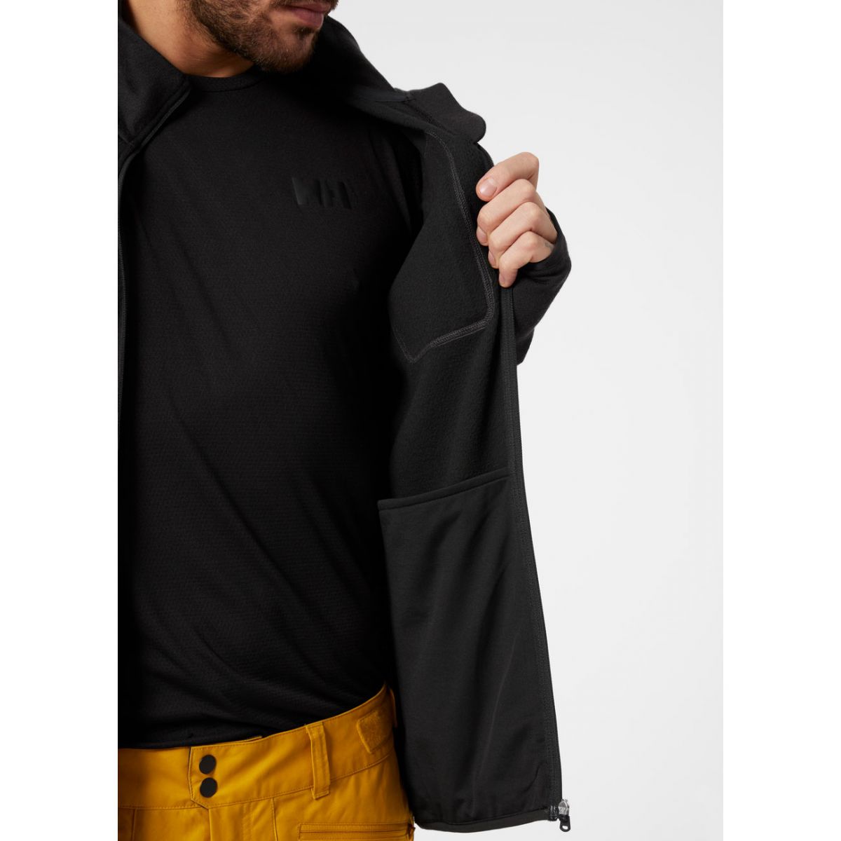 Helly Hansen Lifa Merino Midlayer, pánska, čierna