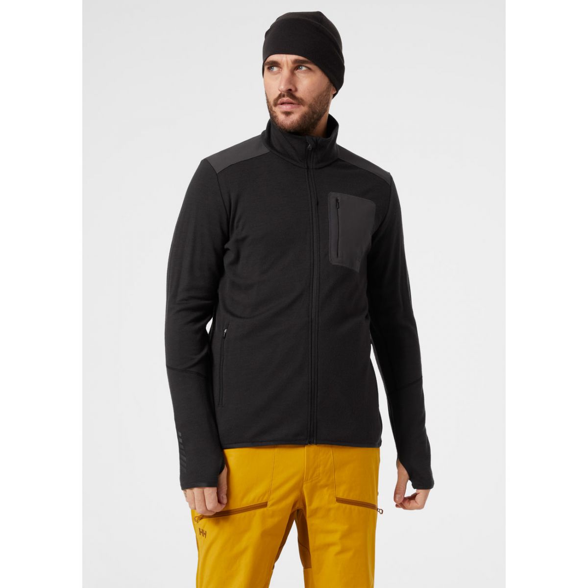Helly Hansen Lifa Merino Midlayer, pánský, černý