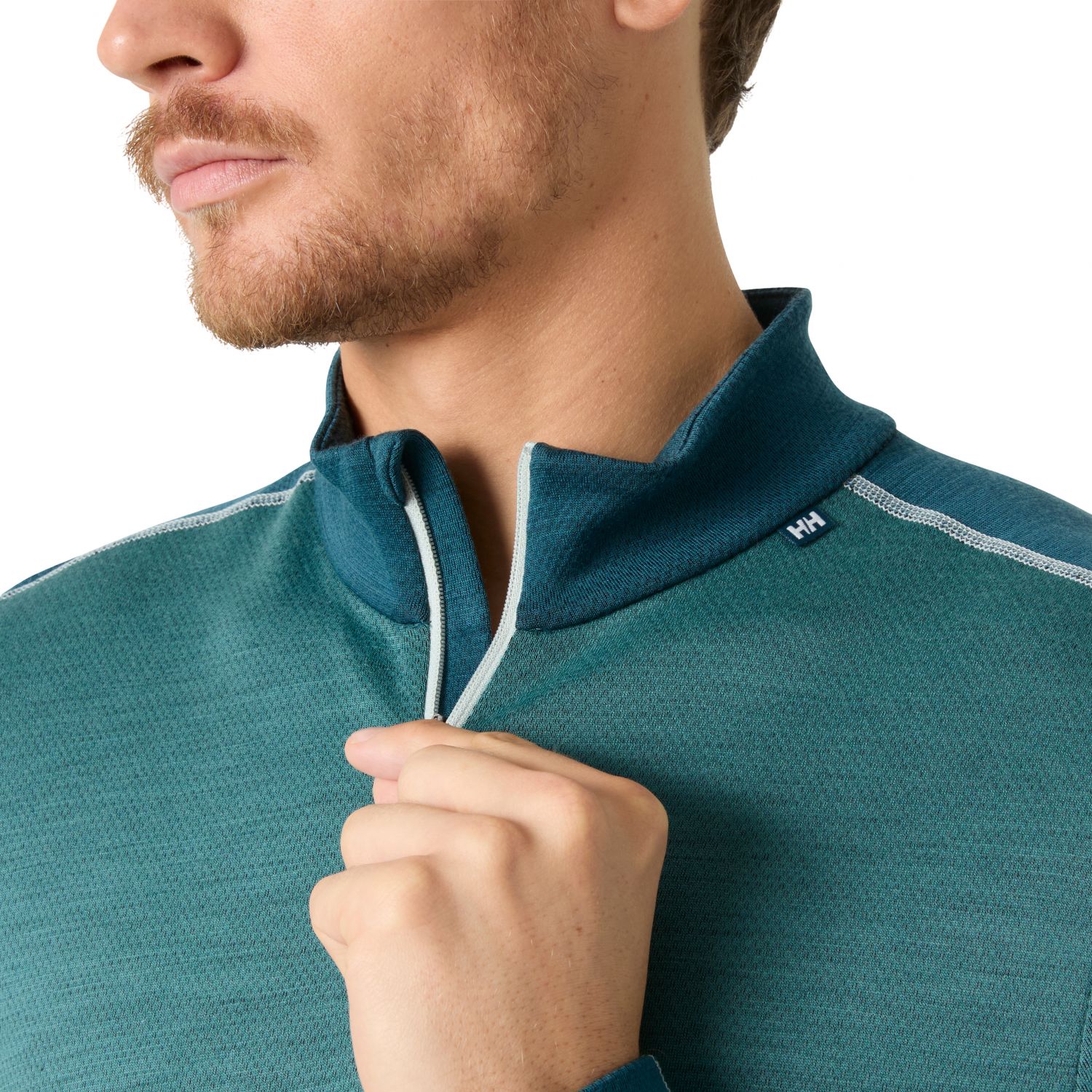 Helly Hansen Lifa Merino Midweight 1/2 Zip, bărbat, verde