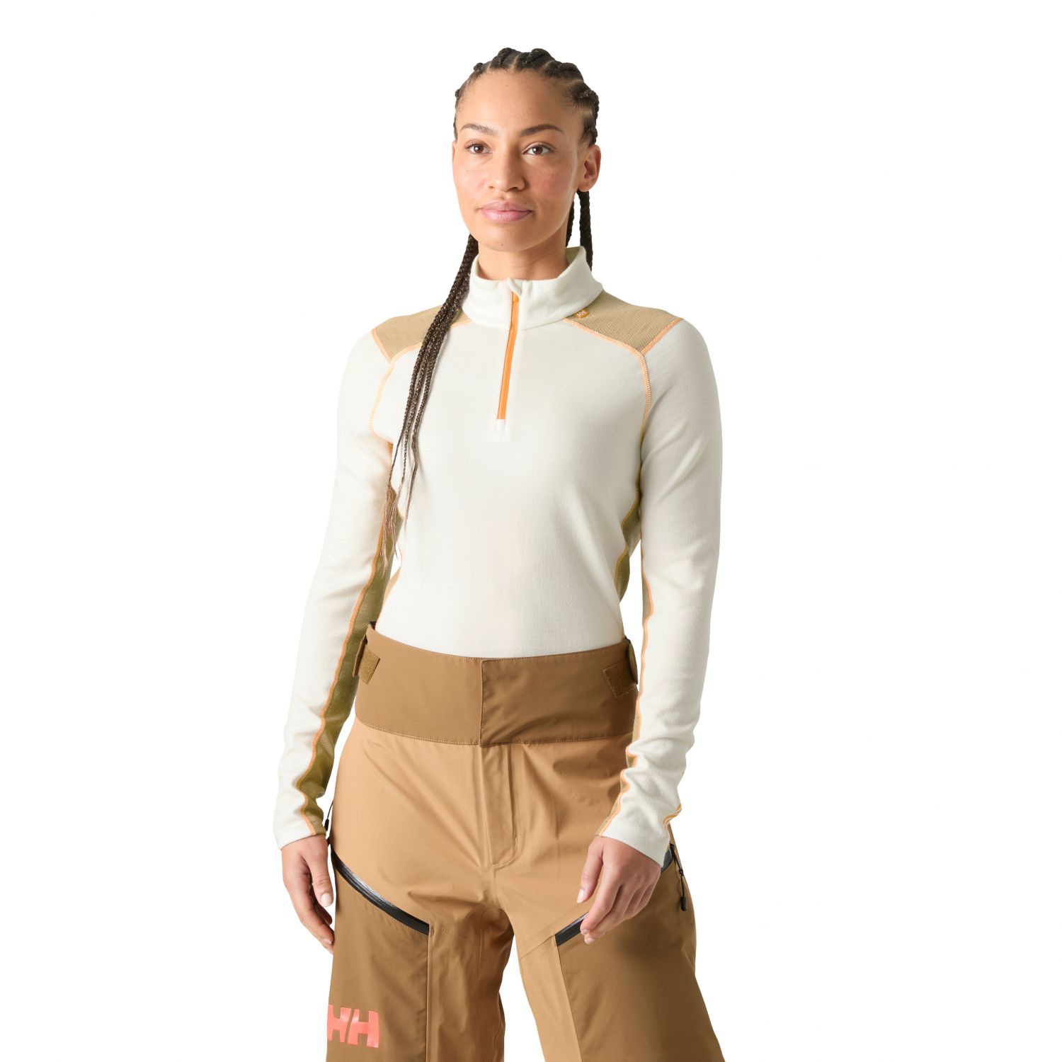 Helly Hansen Lifa Merino Midweight 1/2 Zip, Damen, weiß