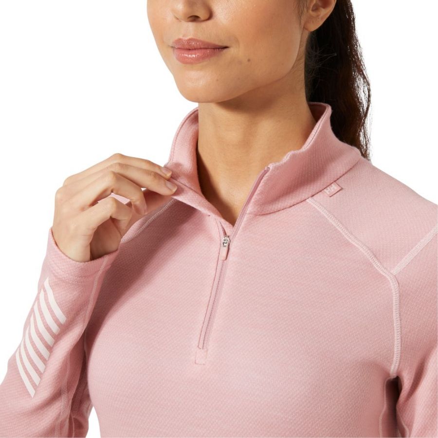 Helly Hansen Lifa Merino Midweight 1/2 Zip, dámske, ružová