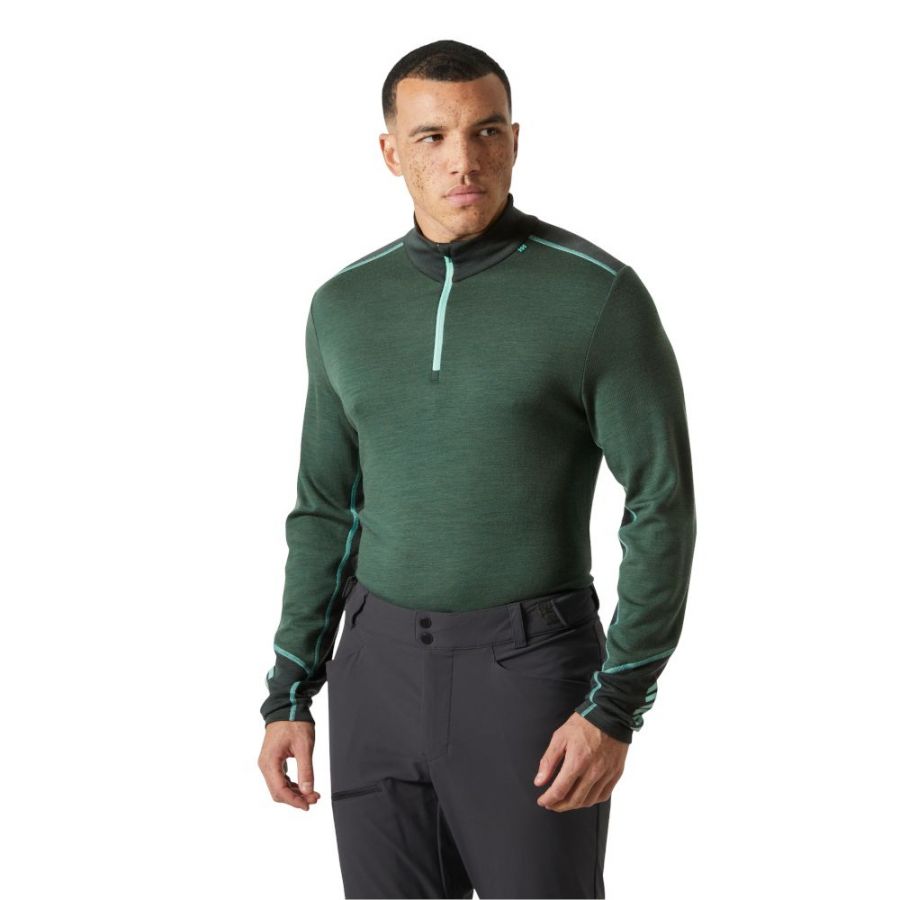 Helly Hansen Lifa Merino Midweight 1/2 Zip, men, jungle green