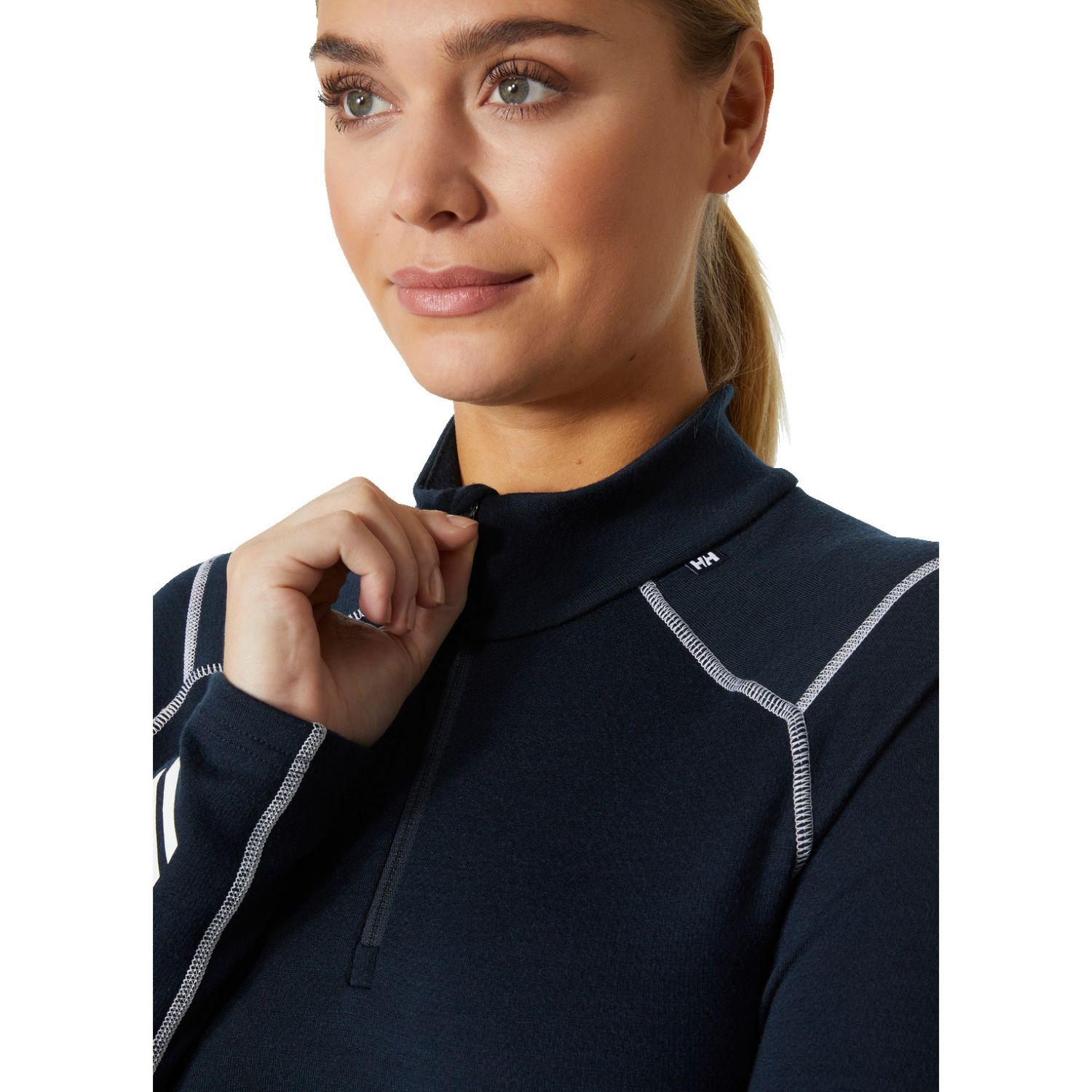 Helly Hansen Lifa Merino Midweight 1/2 Zip, mulher, azul marinho