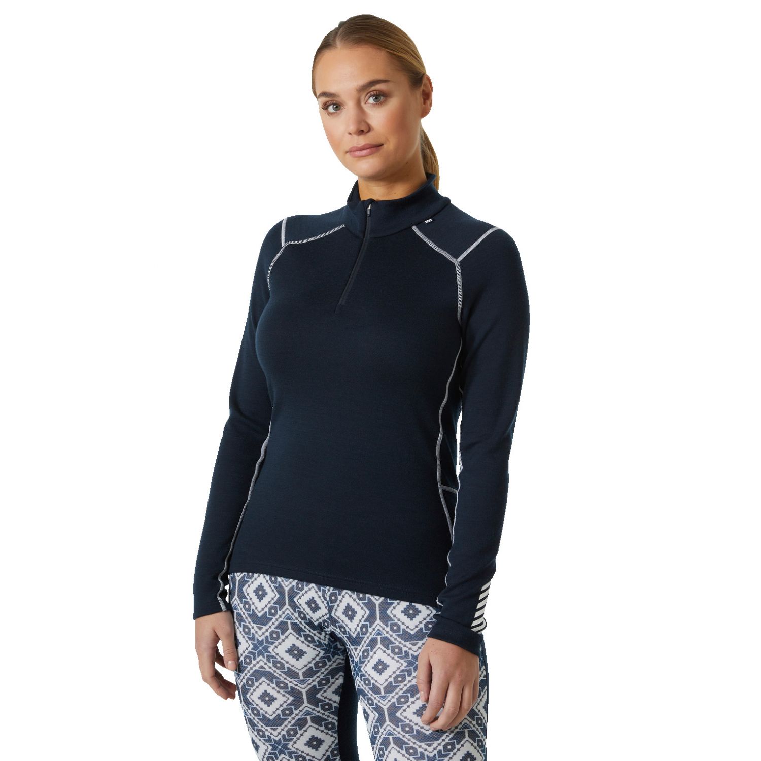 Helly Hansen Lifa Merino Midweight 1/2 Zip, mulher, azul marinho