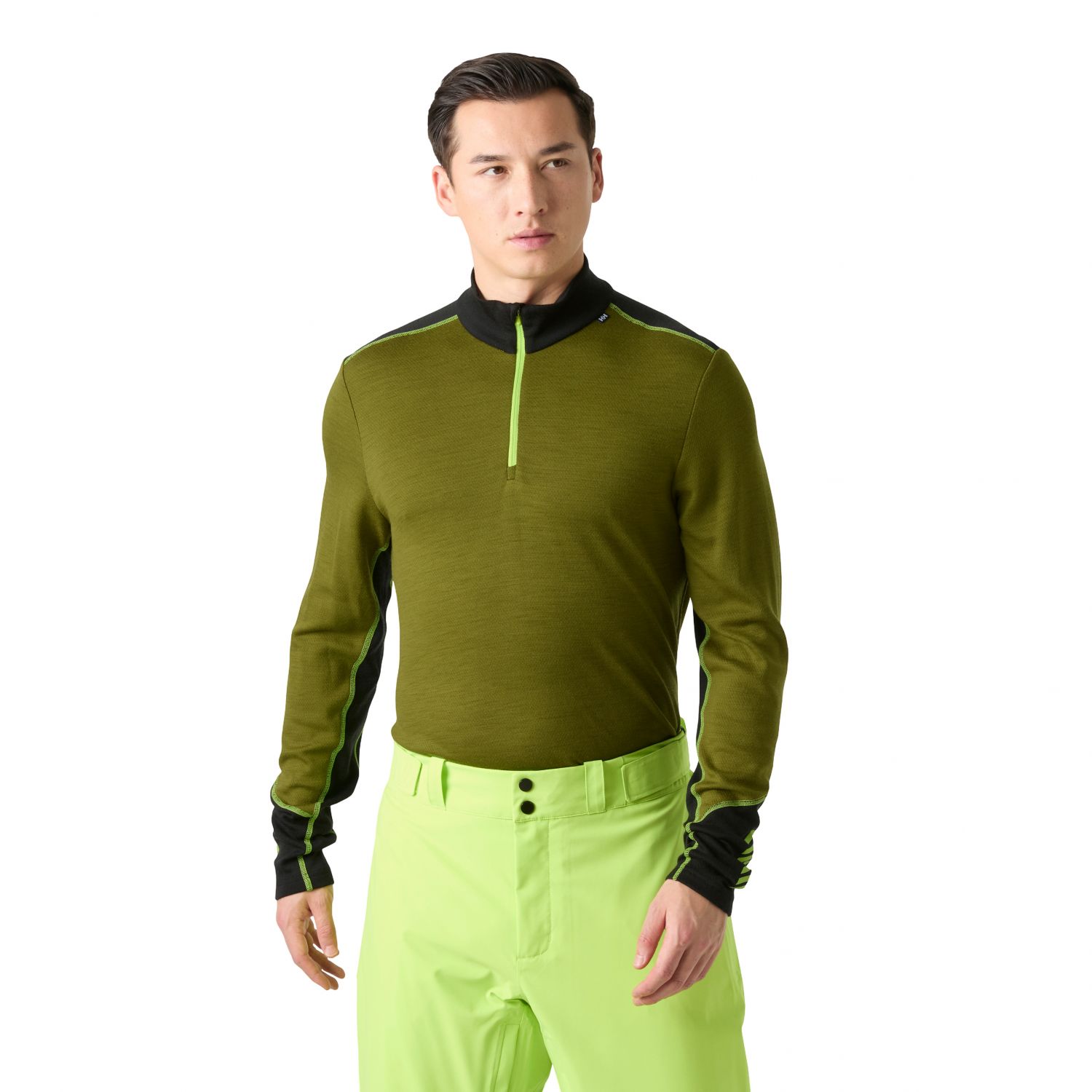 Helly Hansen Lifa Merino Midweight 1/2 Zip, pánske, zelená