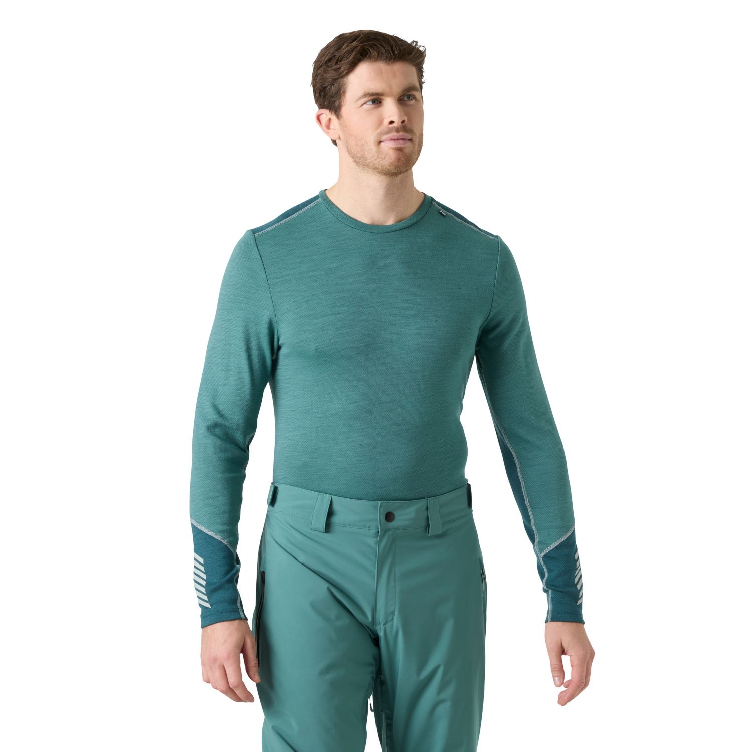 Helly Hansen Lifa Merino Midweight Crew, bărbați, verde