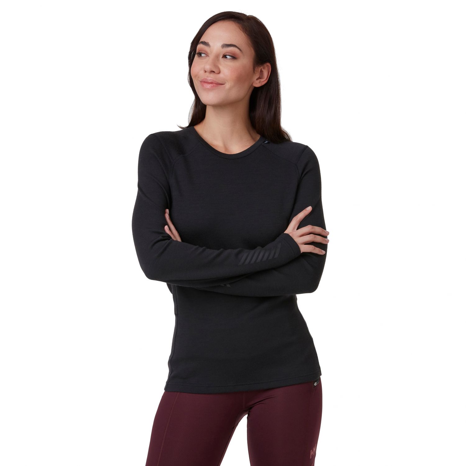 Helly Hansen Lifa Merino Midweight Crew, dámske, čierna