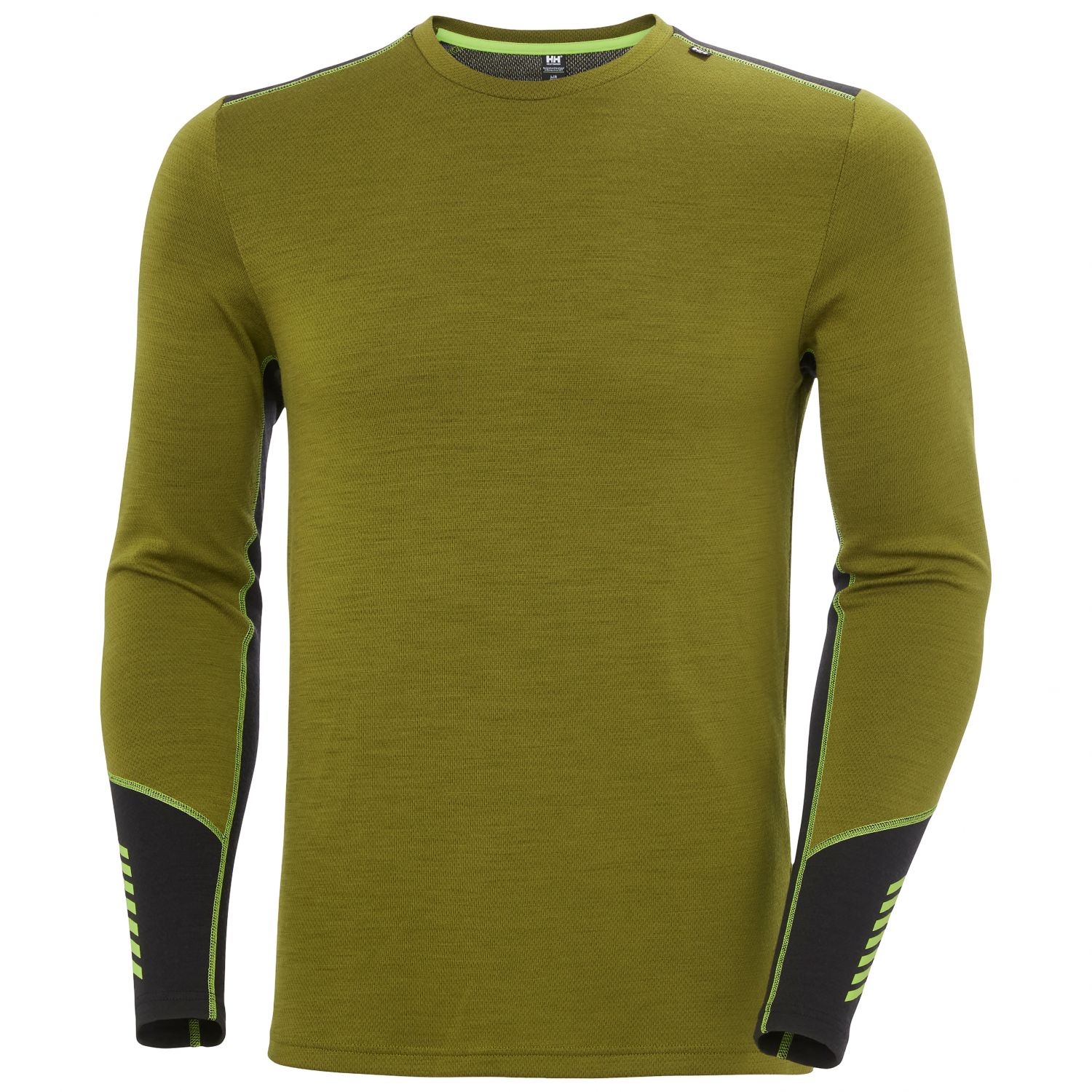 Helly Hansen Lifa Merino Midweight Crew, Herre, Olive Green