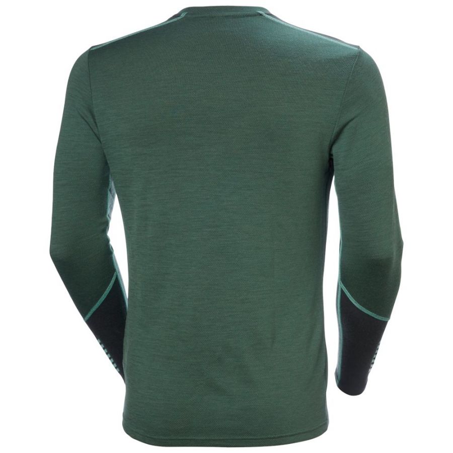 Helly Hansen Lifa Merino Midweight Crew, homme, vert foncé